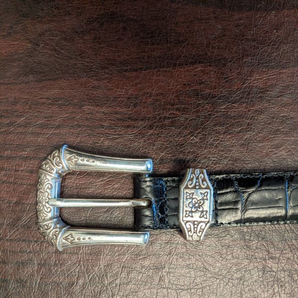 Brighton Black Embossed Belt - Picture 4 of 11